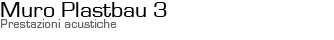 Muro Plastbau 3 - Prestazioni acustiche
